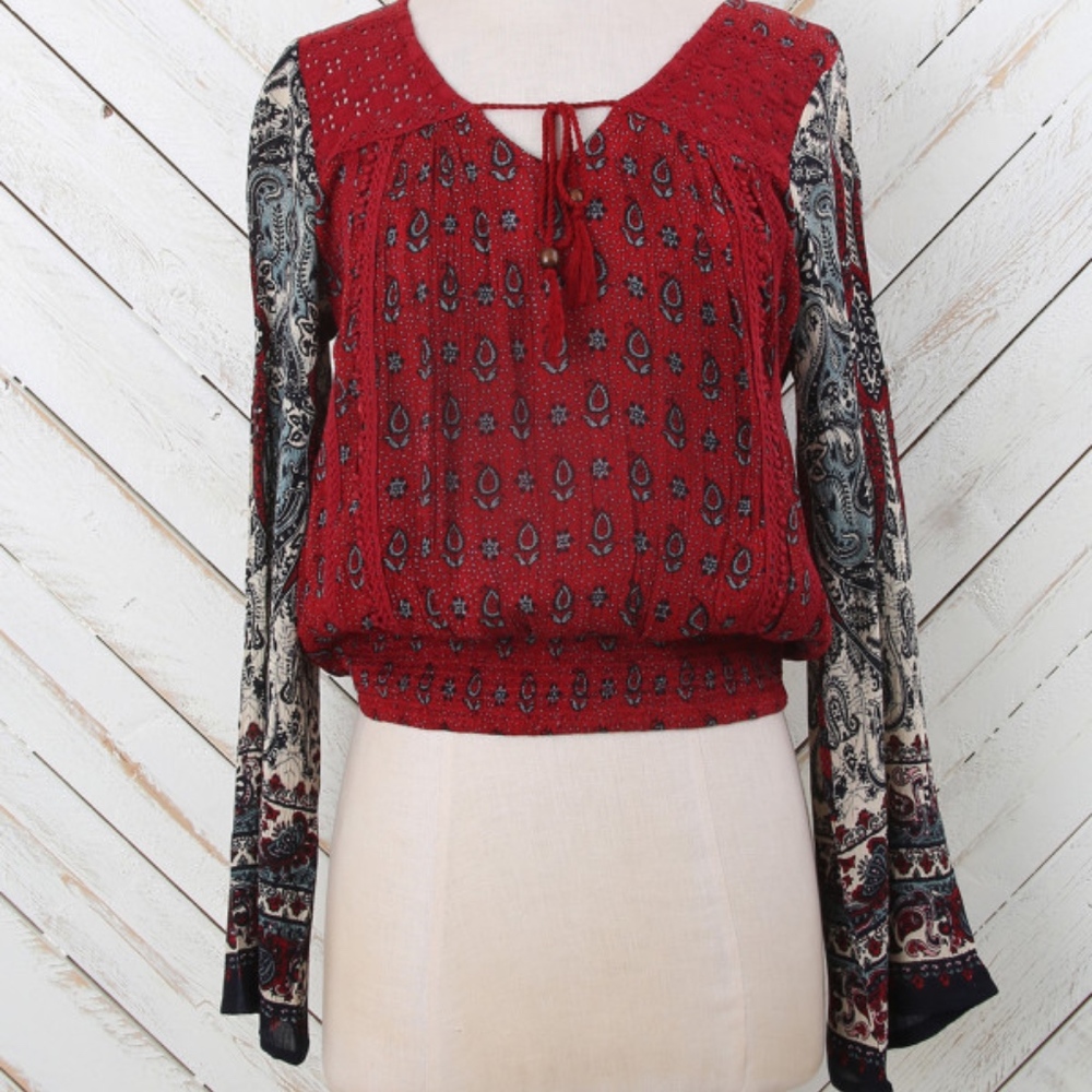 Altar'd State Bell Sleeve Blouse